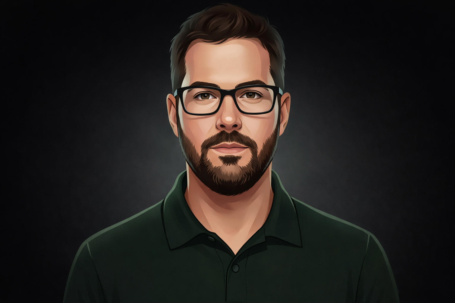 Illustrated portrait of David Boutin